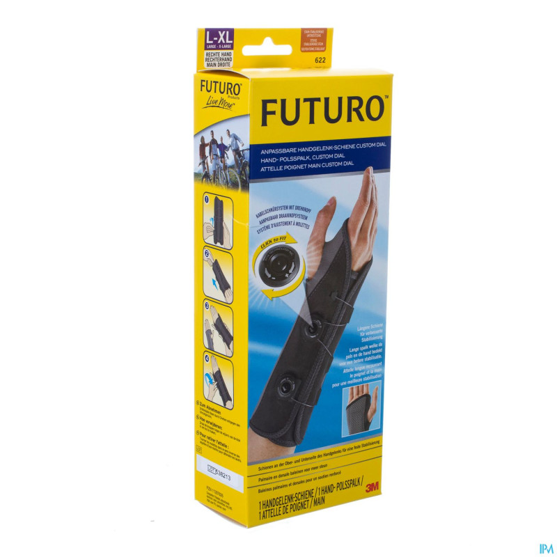 Futuro attelle poignet custom dial droit l/xl 1