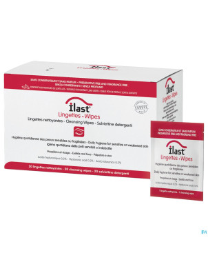 Ilast lingettes nettoy. sterile 20