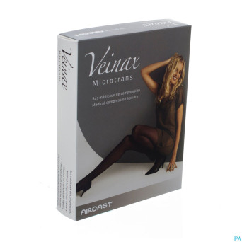 Veinax mi-bas microtrans 2 long noir taille 4