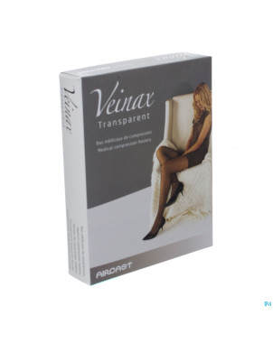 Veinax mi-bas transparent 2 long noir taille 3