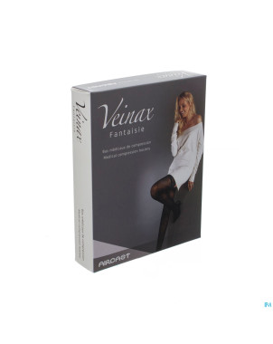 Veinax mi-bas grand losange 2 long noir taille 4