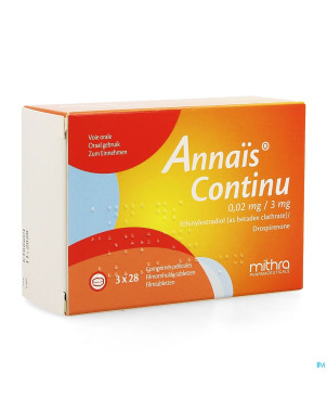 Annais continu 3mg/0,020mg comp pell  3 x 28