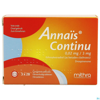 Annais continu 3mg/0,020mg comp pell  3 x 28