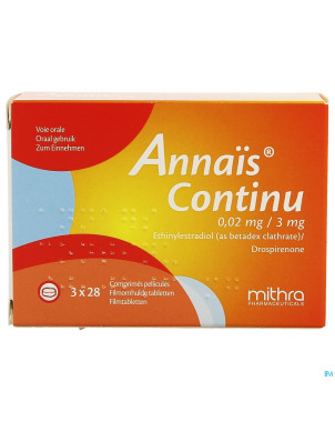 Annais continu 3mg/0,020mg comp pell  3 x 28