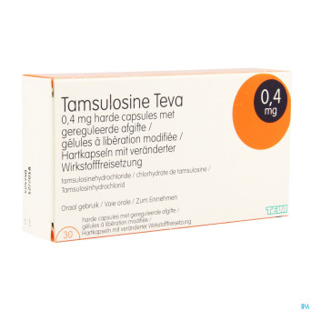 Tamsulosine teva 0,4mg lib.modif. caps  30 pip