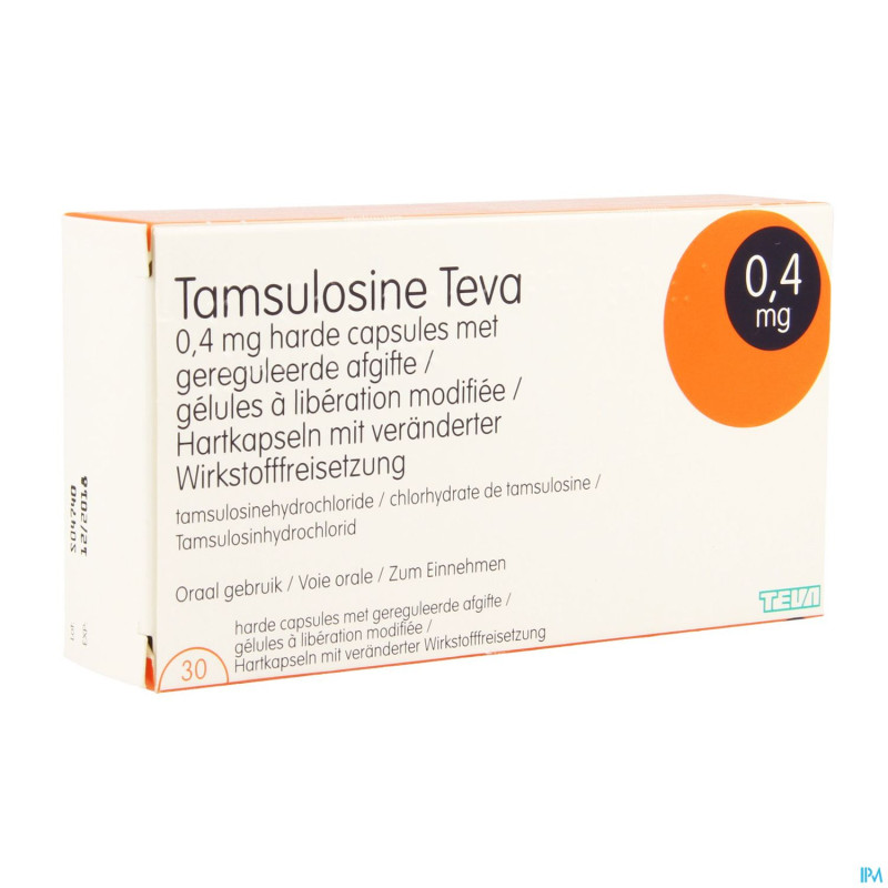 Tamsulosine teva 0,4mg lib.modif. caps  30 pip