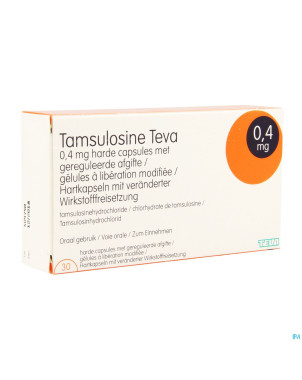 Tamsulosine teva 0,4mg lib.modif. caps  30 pip