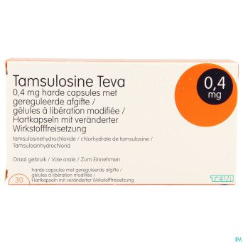 Tamsulosine teva 0,4mg lib.modif. caps  30 pip