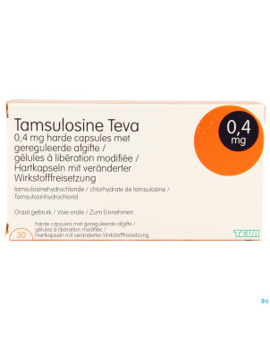 Tamsulosine teva 0,4mg lib.modif. caps  30 pip