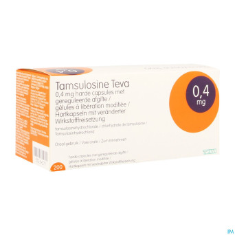 Tamsulosine teva 0,4mg lib.modif. caps 200 pip