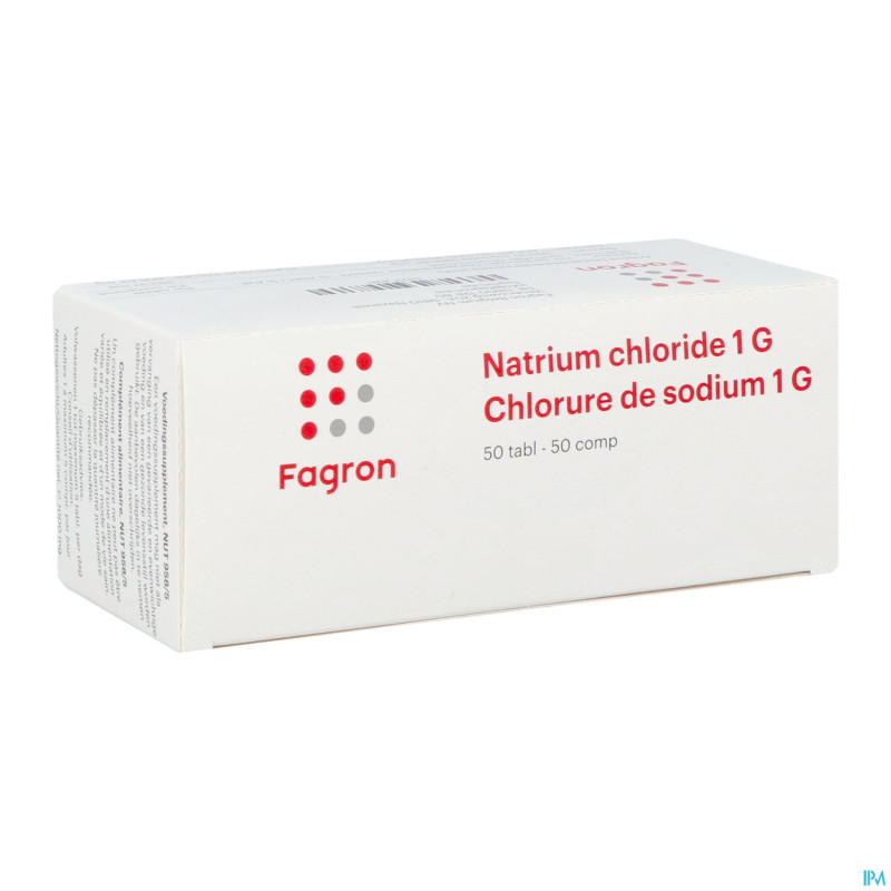 Chlorure sodium 1g    comp  50 fag