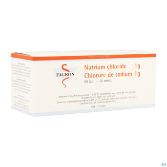 Chlorure sodium 1g    comp  50 fag