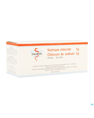 Chlorure sodium 1g    comp  50 fag