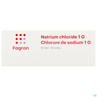 Chlorure sodium 1g    comp  50 fag