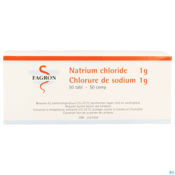 Chlorure sodium 1g    comp  50 fag