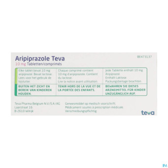 Aripiprazole teva 10mg tabl  28 x 10mg