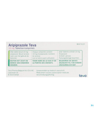 Aripiprazole teva 10mg tabl  28 x 10mg
