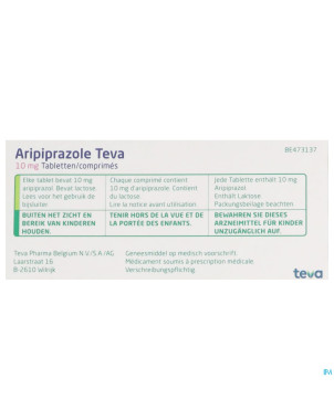 Aripiprazole teva 10mg tabl  28 x 10mg