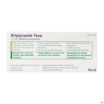 Aripiprazole teva 15mg tabl  28 x 15mg