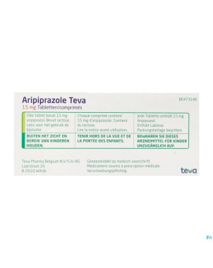 Aripiprazole teva 15mg tabl  28 x 15mg