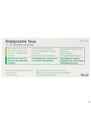 Aripiprazole teva 15mg tabl  28 x 15mg