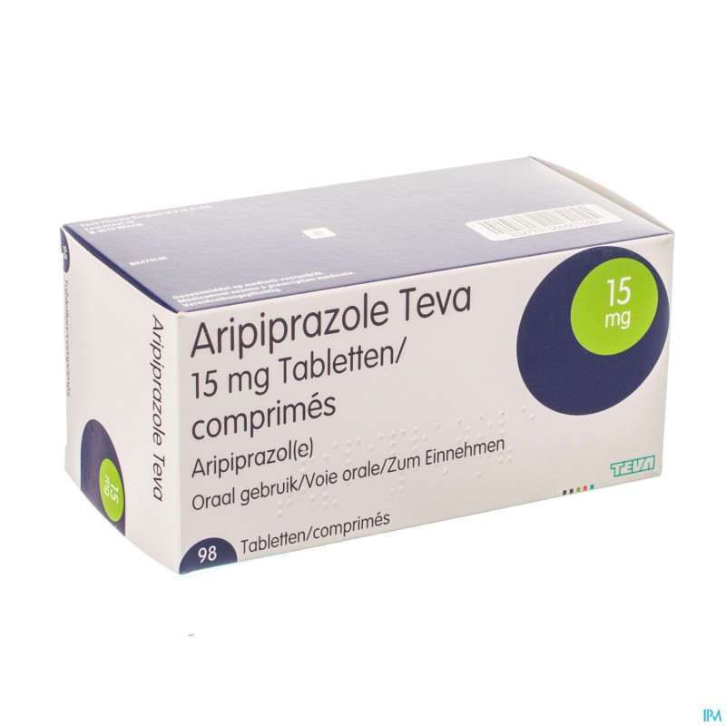 Aripiprazole teva 15mg tabl  98 x 15mg