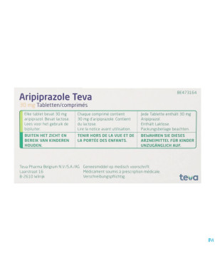 Aripiprazole teva 30mg tabl  98 x 30mg