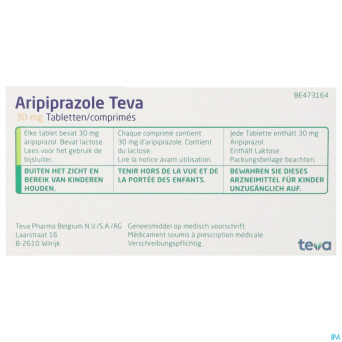 Aripiprazole teva 30mg tabl  98 x 30mg
