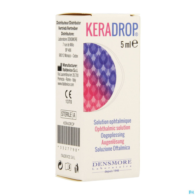 Keradrop sol ophtalm .    fl   5ml