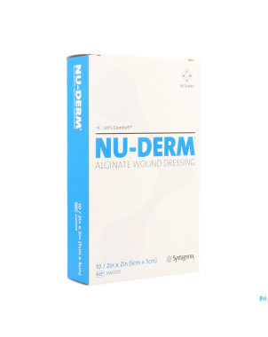 Nu-derm pansement alginate    5x 5cm 10 awd202