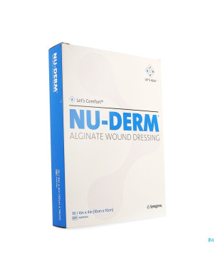 Nu-derm pansement alginate    10x10cm 10 awd404