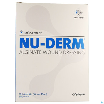 Nu-derm pansement alginate    10x10cm 10 awd404