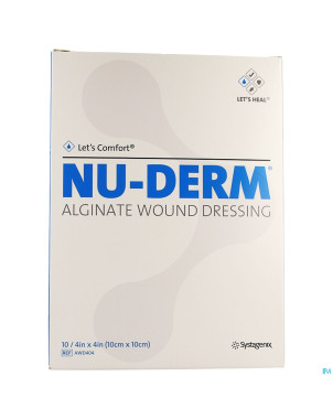 Nu-derm pansement alginate    10x10cm 10 awd404