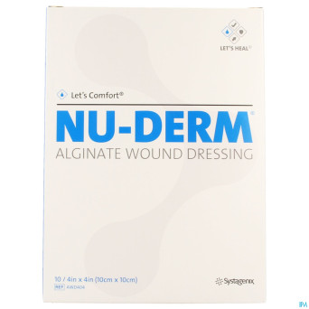 Nu-derm pansement alginate    10x10cm 10 awd404