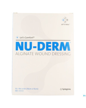 Nu-derm pansement alginate    10x10cm 10 awd404