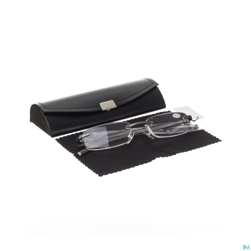 Pharmaglasses lun. lecture diop.+4.00 rimless gun