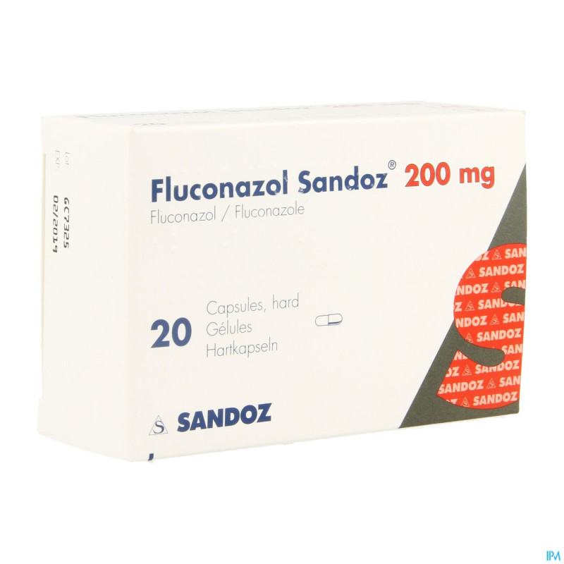 Fluconazole sandoz 200mg pi pharma caps 20 pip