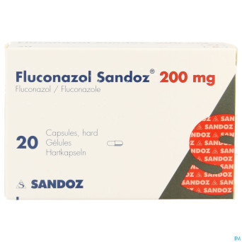 Fluconazole sandoz 200mg pi pharma caps 20 pip