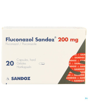 Fluconazole sandoz 200mg pi pharma caps 20 pip