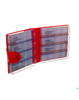 Medidose pilulier grand modele rouge 1 semaine