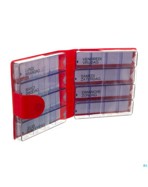 Medidose pilulier grand modele rouge 1 semaine