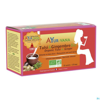 Ayur-vana tulsi & gingembre bio sach  25