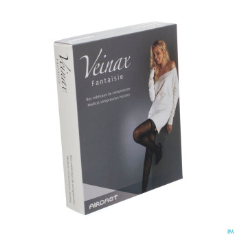 Veinax mi-bas petit losange 2 long noir taille 2