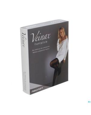 Veinax mi-bas petit losange 2 long noir taille 4