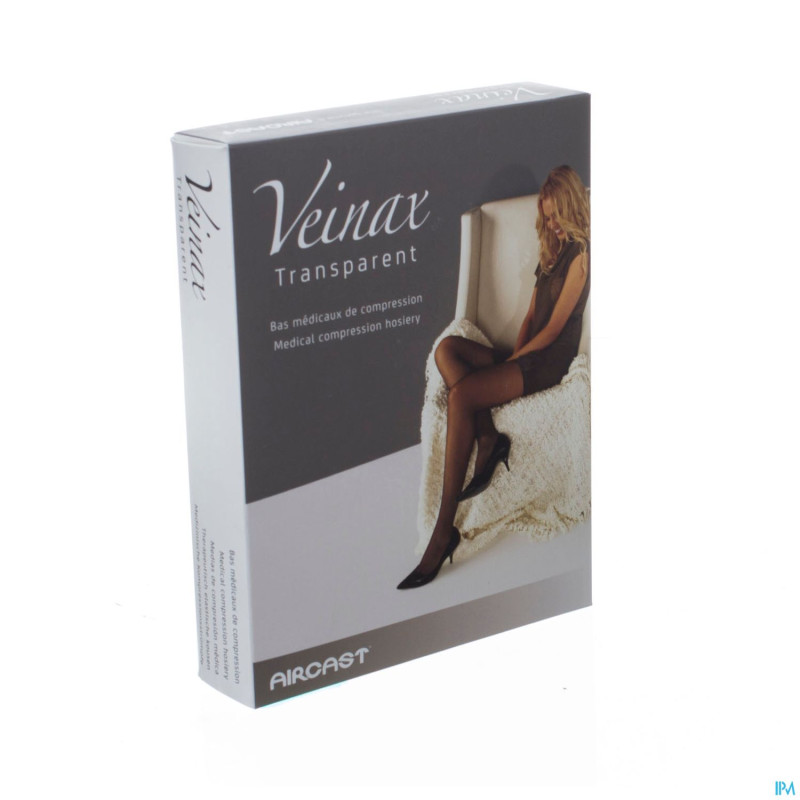 Veinax bas-autofix. transp. 2 long noir t2