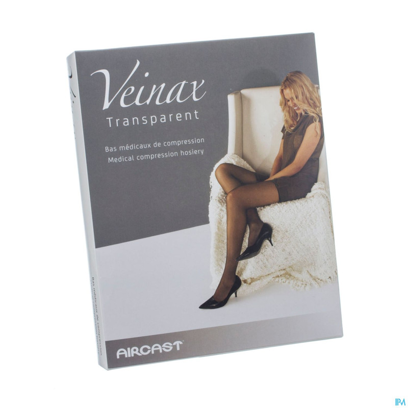 Veinax bas-autofix. transp. 2 long noir t4