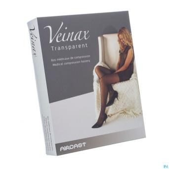 Veinax collant transparent 2 long noir taille 3