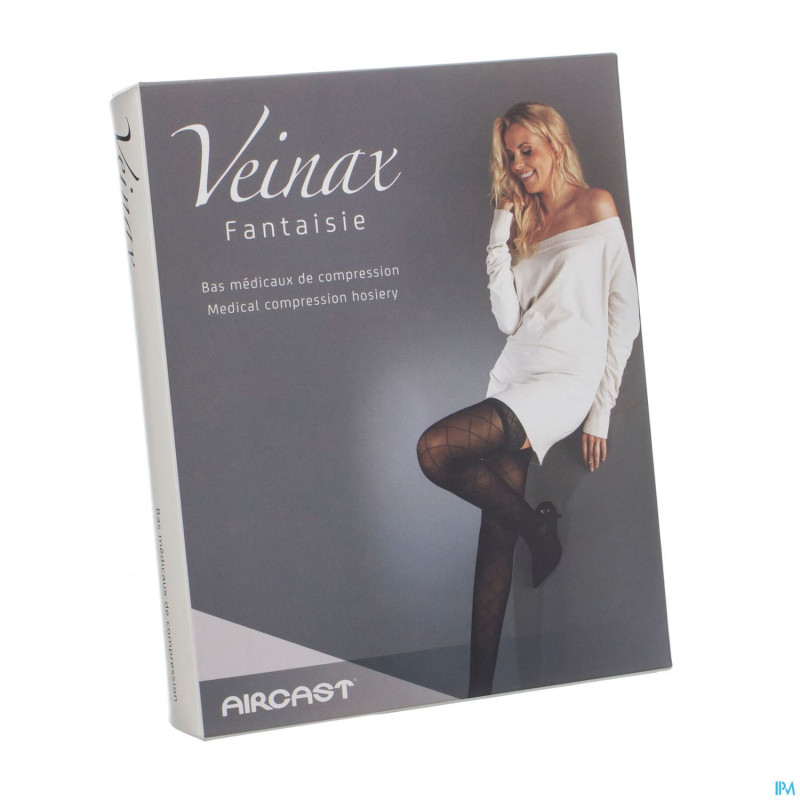 Veinax collant grand losange 2 long noir taille 2