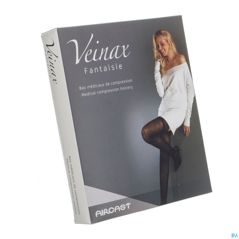 Veinax collant grand losange 2 long noir taille 4