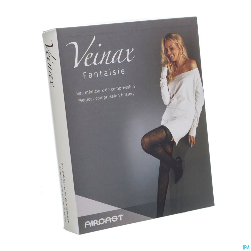 Veinax collant petit losange 2 long noir taille 2